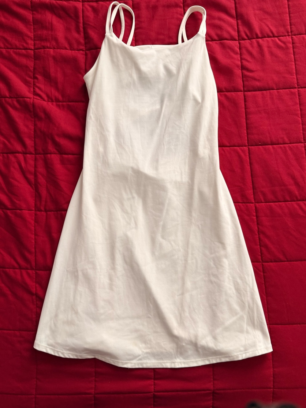 Classic White Mini Slip Dress with Double Straps